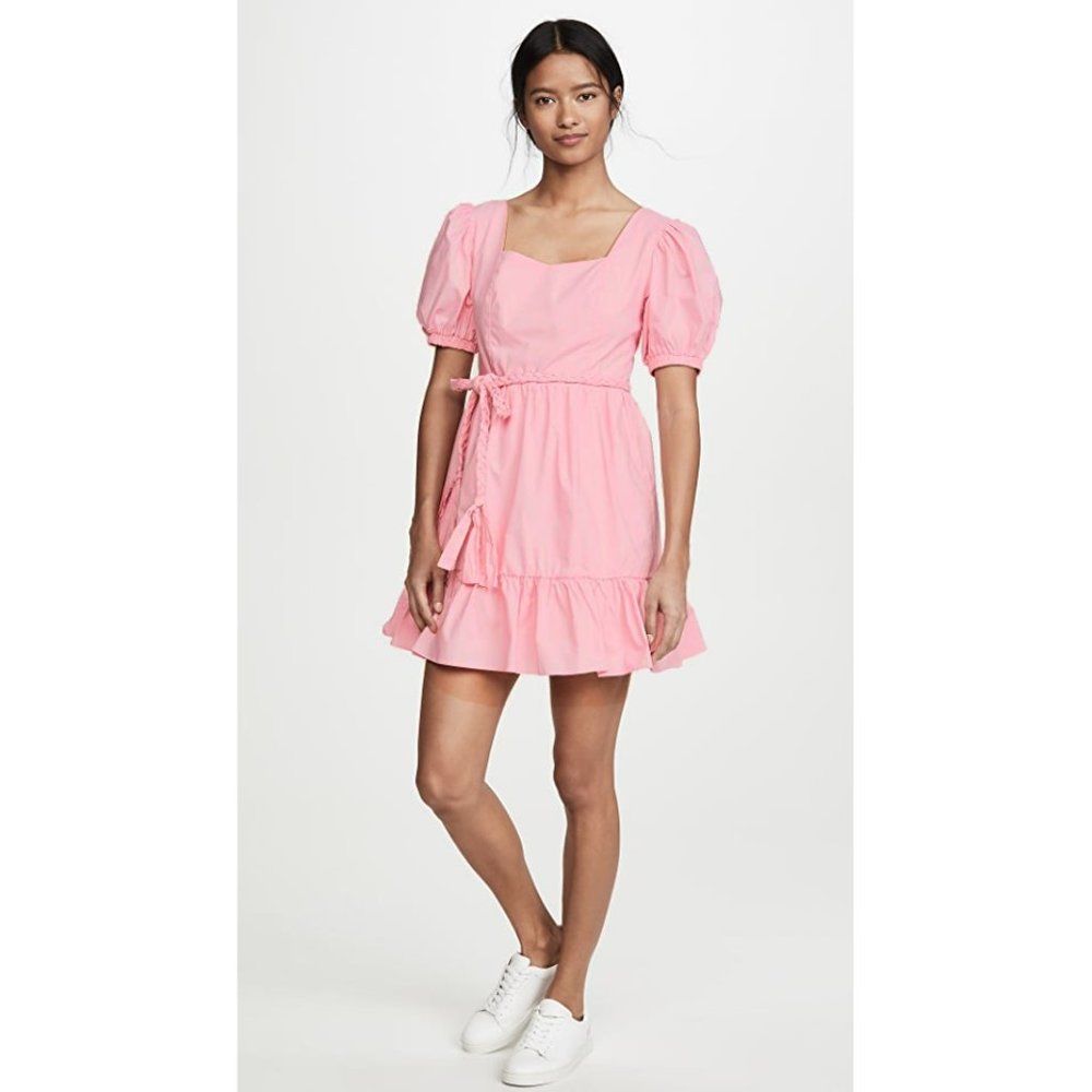 NWT English Factory pink puff sleeve mini dress - Picture 2 of 9